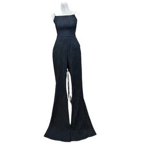 Sorella Lace up Denim Jumpsuit NWT - S